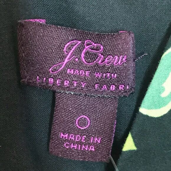J. Crew Sz 0 Ruffle Dress Liberty Spaghetti Strap - Picture 4 of 7